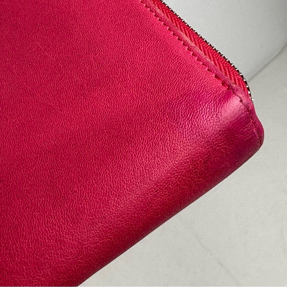 LONGCHAMP Pink Leather Bifold Wallet * flaws* - Picture 11 of 16